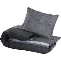 Berkfield Home Elegant Duvet Cover Set Dark Grey 225x220 cm Cotton