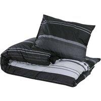Berkfield Home Elegant Duvet Cover Set Black & White 140x200 cm Cotton