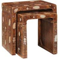 Berkfield Home Modern End Tables Multicolour Solid reclaimed wood