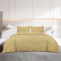 Berkfield Home Elegant Duvet Cover Set Taupe 135x200 cm Cotton