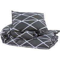 Berkfield Home Elegant Duvet Cover Set Grey 200x200 cm Cotton