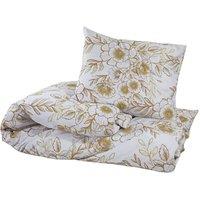 Berkfield Home Elegant Duvet Cover Set White & Brown 155x220 cm Cotton