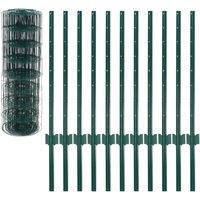 Berkfield Home Durable Euro Fence Steel 20x0.8 m Green