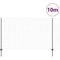 Berkfield Home Green Euro Fence with 5 U Posts Green 1, 4x10 m Steel