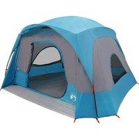 Berkfield Home Modern Family Tent Cabin 6-Person Blue Waterproof