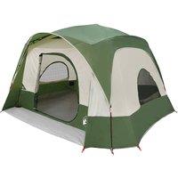 Berkfield Home Modern Family Tent Cabin 6-Person Green Waterproof