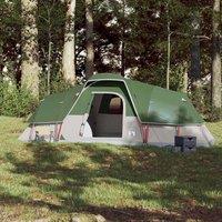Berkfield Home Modern Family Tent Dome 11-Person Green Waterproof