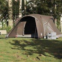 Berkfield Home Modern Family Tent Dome 6-Person Brown Waterproof