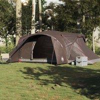 Berkfield Home Modern Family Tent Dome 6-Person Brown Waterproof