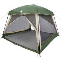 Berkfield Home Modern Family Tent Cabin 6-Person Green Waterproof