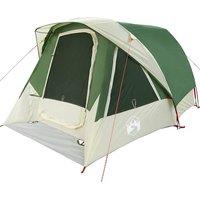 Berkfield Home Modern Family Tent Cabin 6-Person Green Waterproof