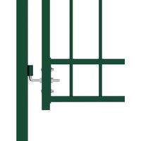 Berkfield Home Sturdy Fence Gate with Spikes Steel 100x100 cm Green