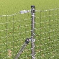 Berkfield Home Green Fence Posts 52 pcs 32 mm 170 cm Galvanised Steel in Silver