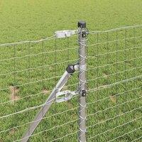 Berkfield Home Stable Fence Posts 26 pcs 32 mm 120 cm Galvanised Steel in Grey