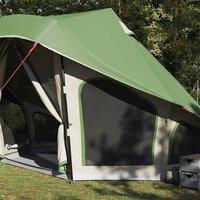 Berkfield Home Modern Family Tent Tipi Green 10-Person Waterproof