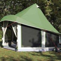 Berkfield Home Modern Family Tent Tipi Green 6-Person Waterproof