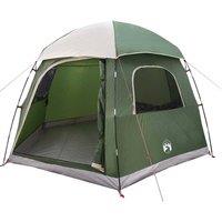 Berkfield Home Modern Family Tent Igloo 6-Person Green Waterproof