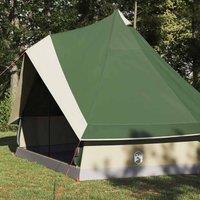 Berkfield Home Green Family Tent Tipi Green 8-Person Waterproof