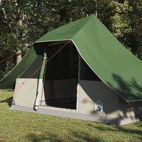 Berkfield Home Green Family Tent Tipi Green 10-Person Waterproof