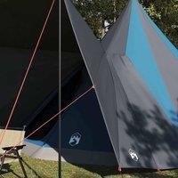 Berkfield Home Durable Family Tent Tipi Blue 12-Person Waterproof