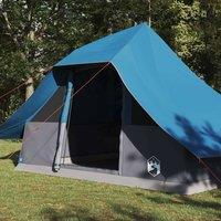 Berkfield Home Soft Family Tent Tipi Blue 10-Person Waterproof
