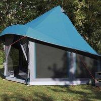 Berkfield Home Spacious Family Tent Tipi Blue 6-Person Waterproof
