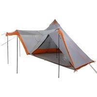 Berkfield Home Modern Family Tent Tipi 8-Person Grey & Orange Waterproof