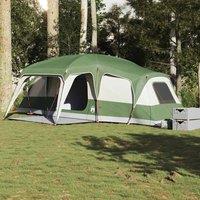 Berkfield Home Modern Family Tent with Porch Dome 9-Person Green Waterproof