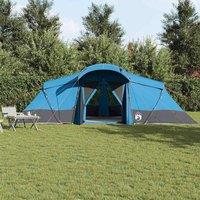 Berkfield Home Modern Family Tent with Windows Dome Blue 4-Person Waterproof