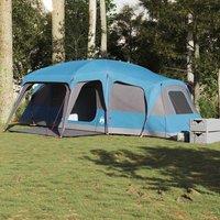 Berkfield Home Modern Family Tent with Porch Dome 9-Person Blue Waterproof