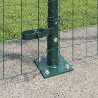 Berkfield Home Full Fence Posts Set of 52 Green Concrete, Steel 3.2 x 3.2 x 83.5 cm
