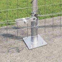 Berkfield Home Sturdy Fence Posts Set of 104 Galvanised steel 3.2 x 3.2 x 78.5 cm in Silver