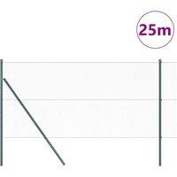 Berkfield Home Elegant Fencing Set Set of 2 Forest green Metal mesh 25 x 1 m Durable