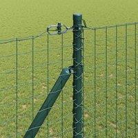 Berkfield Home Green Fence Posts with Spike 7 pcs 32 mm 170 cm Galvanised Steel