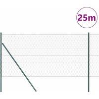 Berkfield Home Stunning Fencing Set Set of 2 Forest green Metal 25 x 1 m Durable