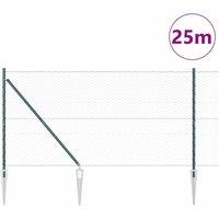 Berkfield Home Green Fencing Set Set of 2 Green Steel 25 x 1.2 m Durable