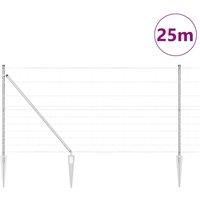 Berkfield Home Modern Field Fence 1.2x25 m Galvanised Steel in Silver