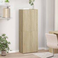 Berkfield Home Durable File Cabinet Sonoma Oak 60x32x153 cm Engineered Wood in Light Tan | Size: 60 x 32 x 153 cm