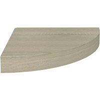 Berkfield Home Durable Floating Corner Shelves 2 pcs Oak 25x25x3.8 cm MDF in Light Tan