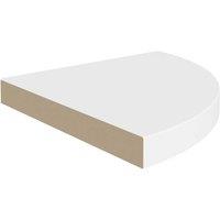 Berkfield Home Durable Floating Corner Shelf White 35x35x3.8 cm MDF