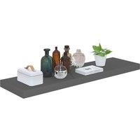 Berkfield Home Durable Floating Wall Shelf High Gloss Grey 90x23.5x3.8 cm MDF
