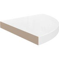 Berkfield Home Durable Floating Corner Shelf High Gloss White 35x35x3.8 cm MDF