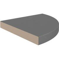 Berkfield Home Durable Floating Corner Shelf High Gloss Grey 35x35x3.8 cm MDF