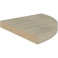 Berkfield Home Durable Floating Corner Shelf Oak 35x35x3.8 cm MDF in Light Tan