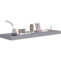 Berkfield Home Durable Floating Wall Shelf Grey 80x23.5x3.8 cm MDF