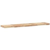 Berkfield Home Compact Floating Shelf 140x30x4 cm Untreated Solid Wood Acacia in Brown | Size: 140 x 30 x 4 cm