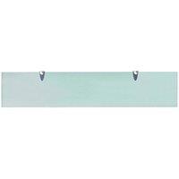 Berkfield Home Modern Floating Shelf Glass 100x20 cm 8 mm in Clear