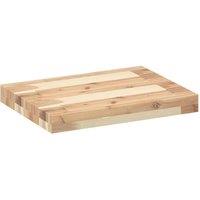 Berkfield Home Compact Floating Shelf 60x30x4 cm Untreated Solid Wood Acacia in Brown | Size: 60 x 30 x 4 cm