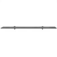 Berkfield Home Modern Floating Shelves 2 pcs Glass 90x10 cm 8 mm in Black