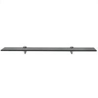 Berkfield Home Modern Floating Shelves 2 pcs Glass 70x10 cm 8 mm in Black